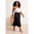 Trendyol Curve Dames Zwart Effen Midi Grote maten Rokken