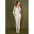 TQ-Amsterdam travelstof straight high waist broek ecru