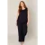 Base Level Curvy mouwloze top Yasmina donkerblauw