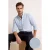 TRENDYOL MAN Heren Blauw Effen Lang Regular fit Overhemden