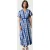 Colourful Rebel Ava Palm Collar Real Wrap Maxi Dress Ss Bright Blue