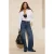 TRENDYOLMİLLA Dames Donkerblauw Effen Wijde pijp Hoge taille Jeans
