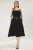 Trendyol Curve Dames Zwart Effen Maxi Mouwloos Casual Skater Grote maten Jurk