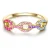Glanzstücke München Ring  lichtblauw / goud / pink / lichtroze