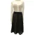 Chanel Bicolor Kant Midi Jurk in Zwarte Wol