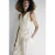 Mango jumpsuit met linnen – ecru