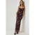 Geprinte Bodycon Maxi Tulle Jurk