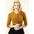 Cat Scallop Collar cardigan in mosterdgeel