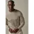 Profuomo trui met wol fijn gebreid beige