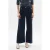Caroll denim cropped broek met bootcut marineblauw