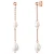 Valero Pearls Oorbellen  rose-goud