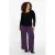 YOEK Lovers Collection straight fit broek met all over print paars