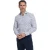 R2 overhemd wit blauw bruin geprint wide spread katoen