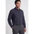 JACK & JONES PLUS SIZE gebreid gemêleerd overhemd – donkerblauw