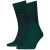 Tommy Hilfiger Heren Contrast Gestreepte Katoenen Sokken (Set van 2) (Groen, Marine)
