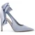 Steve Madden Teacup Pumps Blue Satin