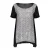 Jersey gebreide top met korte mouwen