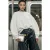 Shoeby Studio longsleeve met schoudervullingen – wit