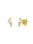 Lucardi Oorbellen ‘Schick’  goud / transparant