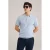 Van Gils regular polo gebreid lichtblauw