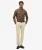 Slimfit Stretch Chinobroek met Taps Toelopende Pijpen Beige