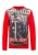 CIPO & BAXX Shirt  antraciet / gemengde kleuren / rood