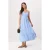 TRENDYOLMİLLA Dames Blauw Effen Midi Mouwloos Skater Jurken