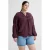 Anytime crinkle blouse met broderie-tapedetails bruin