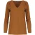 Chocoladebruine jersey trui met V-hals