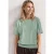 Basic Shirt met boothals en elastische zoom
