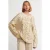 Overmatige Kabelgebreide Crew Neck Sweater