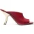 Michael Kors Luna Mule High Heeled Sandal In Deep Red