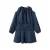 Mango Kids metaal midi blousejurk met open schouders en smockwerk – marineblauw