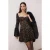 TRENDYOLMİLLA Dames Zwart Effen Kort / Mini Lang Stijlvol/Avond Skater Jurken