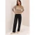 Cecil Dames Basic shirt met V-hals in Bruin