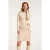 Smashed Lemon 24622 beige gebreide jurk met ronde hals |
