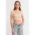 Dames Geribbelde Cropped T-Shirt