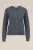 WE Fashion – Dames gebreid vest met structuur – Regular fit – Groenblauw – Biologisch katoen –