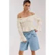 HARPER & YVE wide leg regular waist denim short light blue denim