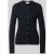 Jake*s Casual gebreid jack met kabelpatroon en ronde hals