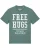 Watapparel Shirt ‘Free hugs to save the world’  groen / wit