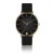 Lederen horloge voor vrouwen Amelia Parker Midnight Moon Black