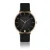 Lederen horloge voor vrouwen Amelia Parker Midnight Moon Black