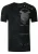 T-shirt met gewassen ronde hals, knoopsluiting en prints