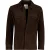 Overshirt Profuomo bruin geitenleer wijde fit