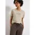 Street One Dames Shirt met gewassen look in Beige
