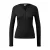 Zachte ribstof T-shirt met knoopsluiting bij de hals voor dames QS