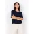 Soyaconcept T-shirt donkerblauw fijn gebreid