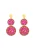 IZIA Oorbellen  goud / pink / framboos