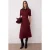 TRENDYOLMİLLA Dames Bordeaux Effen Midi Kort Casual A-lijn Jurken